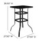 Flash Furniture 3 Piece Glass Bar Patio Table Set with 2 Barstools TLH-073H092H-B-GG - alternate 9
